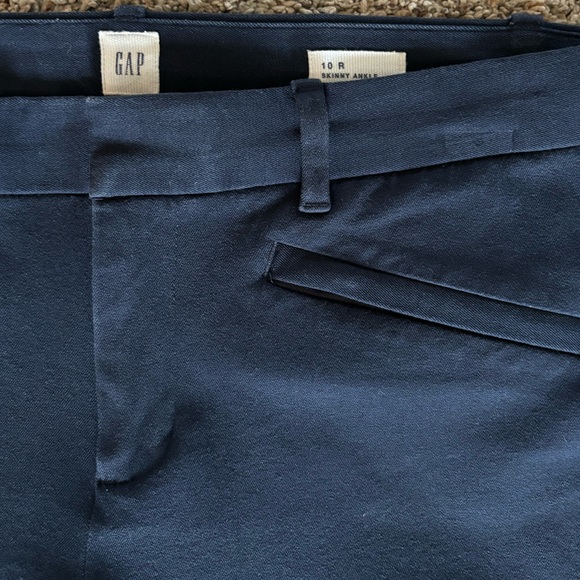 Gap Skinny Ankle Pants, Navy Blue, Size 10 - Picture 2 of 3